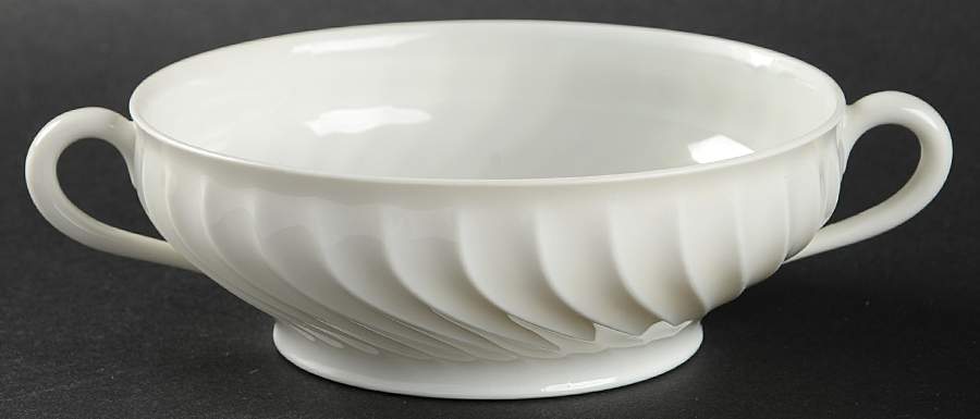 Torse White (Newer, Post 1950) Flat Cream Soup Bowl by Haviland-1