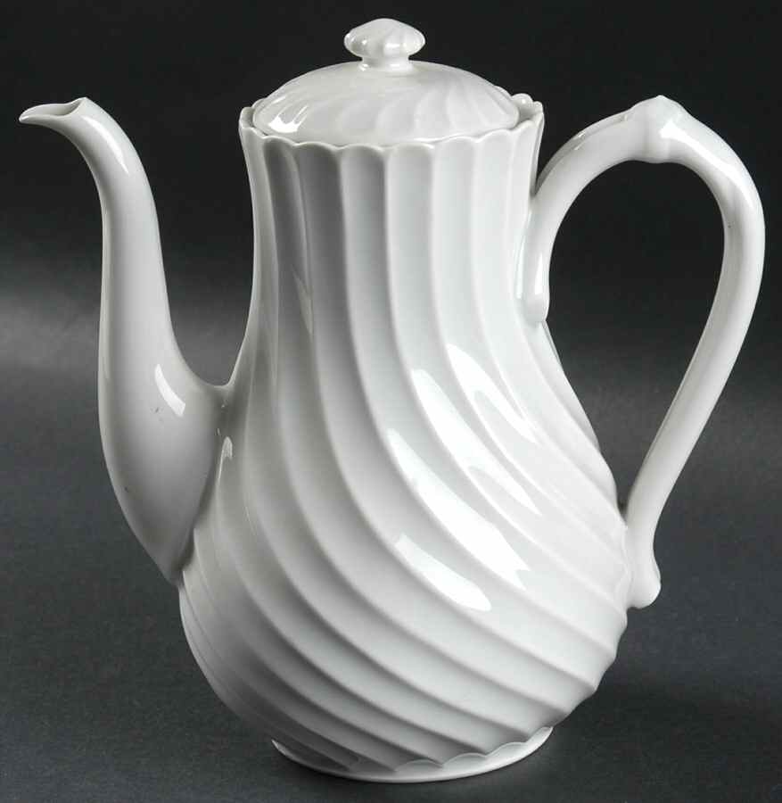 Torse White (Newer, Post 1950) Small Coffee Pot & Lid by Haviland-1