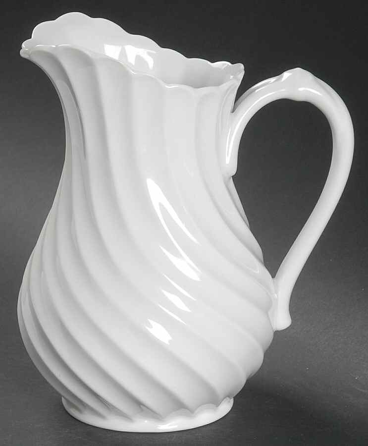 Torse White (Newer, Post 1950) 16 Oz Pitcher by Haviland-1