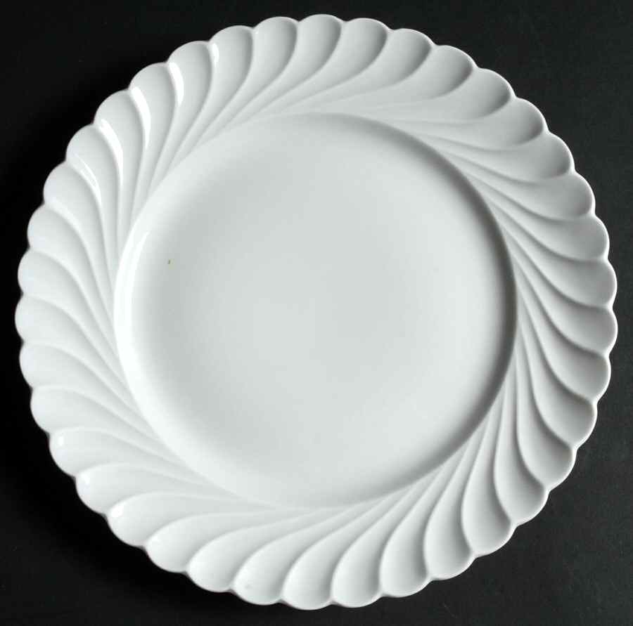 Torse White (Newer, Post 1950) Luncheon Plate by Haviland-1