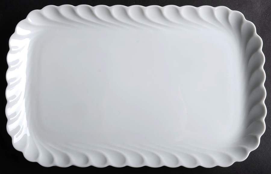 Torse White (Newer, Post 1950) 10" Rectangular Tray by Haviland-1