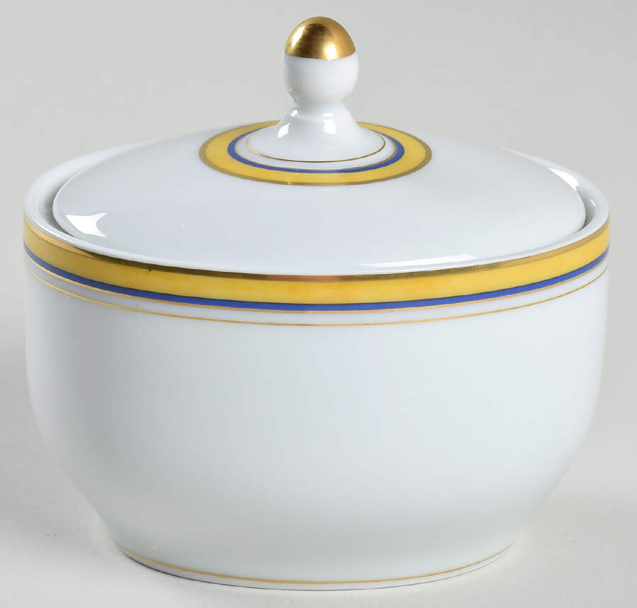 Toscane Safran (Saffron) Sugar Bowl & Lid by Haviland-1
