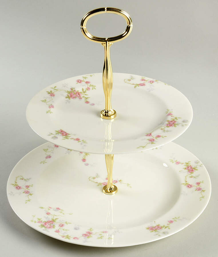 Touraine 6 5/8"-10"  2 Tiered Serving Tray (Dp, Sp) HC by Haviland-1
