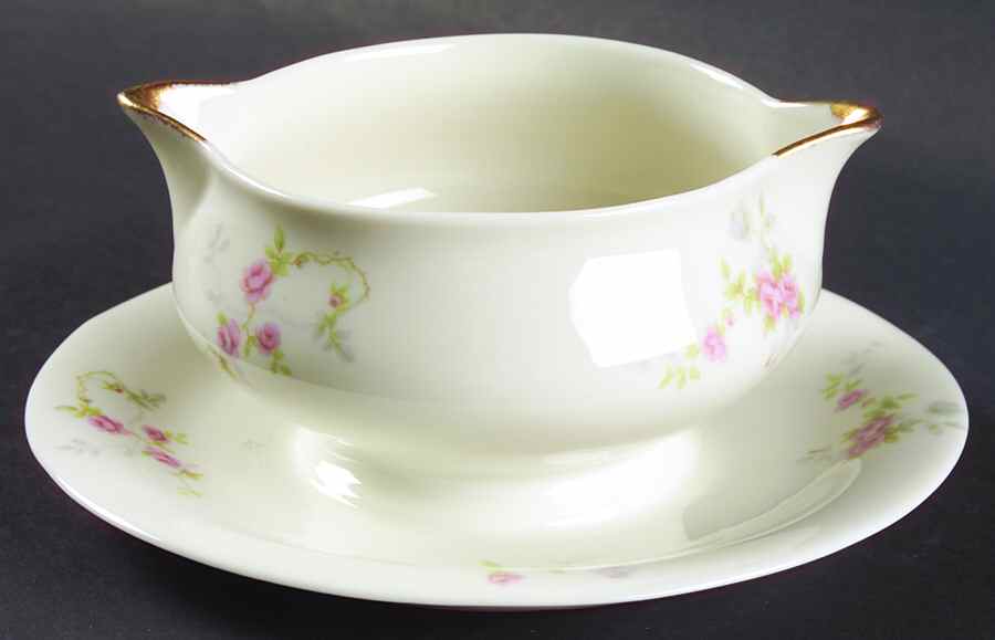 Touraine Gravy Boat with Attached Underplate by Haviland-1