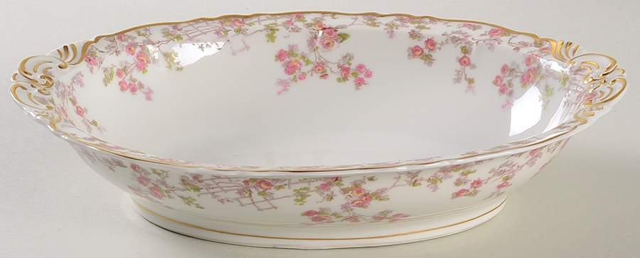 Trellis (Newer) 10" Oval Vegetable Bowl by Haviland-1