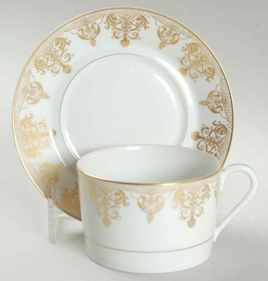 Trianon (Newer) Flat Cup & Saucer Set by Haviland-1