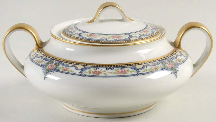 Troy (France) Sugar Bowl & Lid by Haviland-1