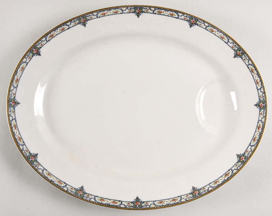 Troy (France) 16" Oval Serving Platter by Haviland-1