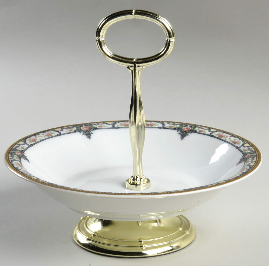 Troy (France) 6"-7" Handled Footed Nut Dish HC by Haviland-1