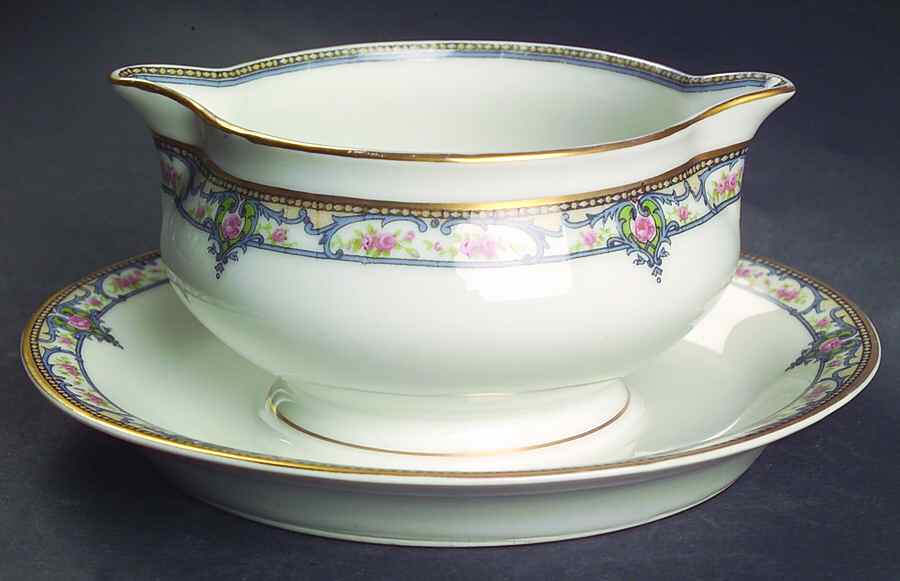 Troy (France) Gravy Boat with Attached Underplate by Haviland-1