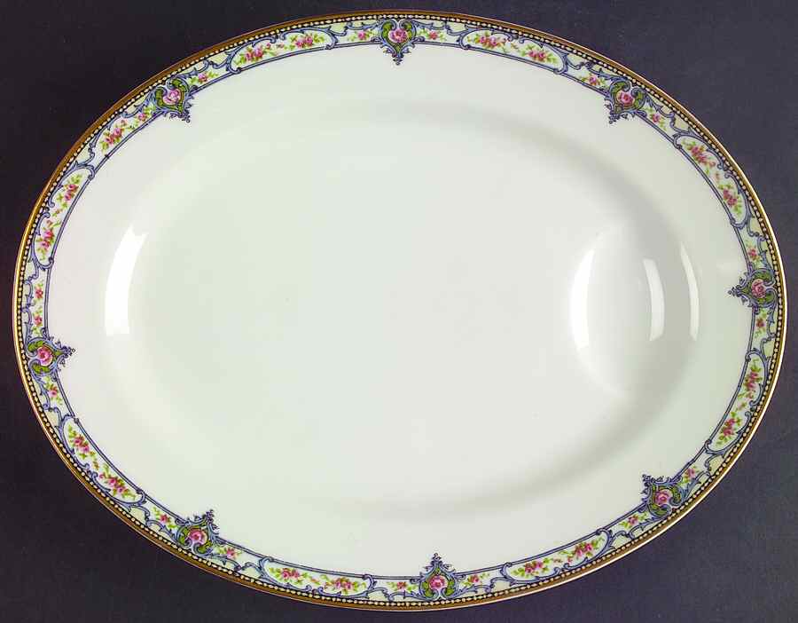 Troy (France) 11" Oval Serving Platter by Haviland-1