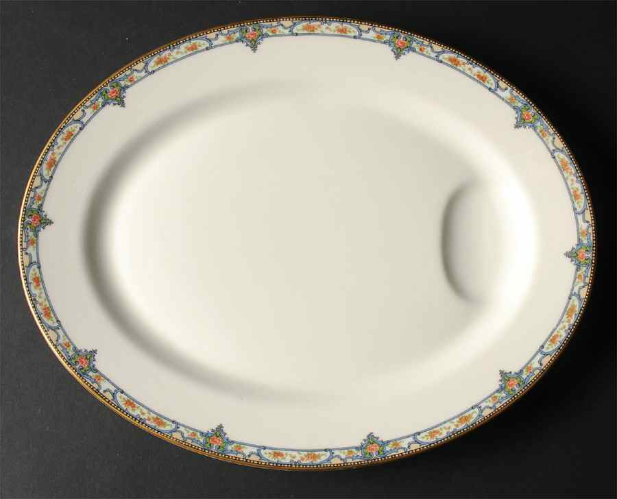 Troy (New York) 14" Oval Serving Platter by Haviland-1