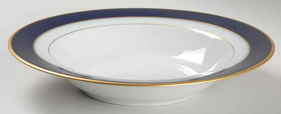 Turenne Cobalt Blue Rim Soup Bowl by Haviland-1