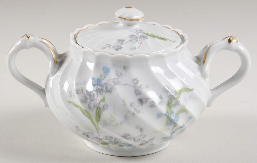 Vallee Sugar Bowl & Lid by Haviland-1
