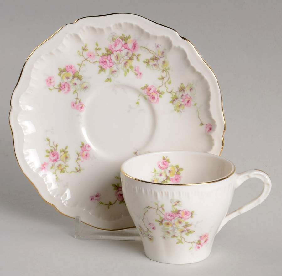 Valeria Flat Demitasse Cup & Saucer Set by Haviland-1