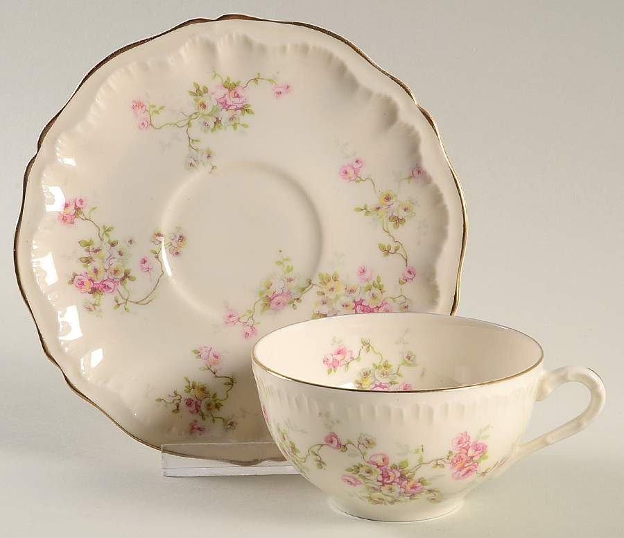 Valeria Flat Cup & Saucer Set by Haviland-1