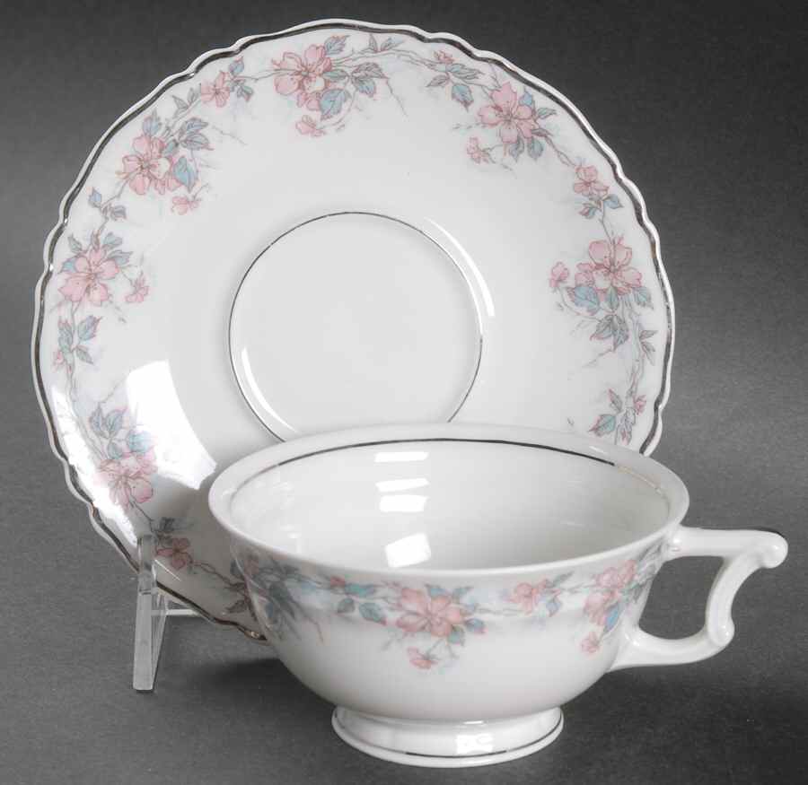 Valence Footed Cup & Saucer Set by Haviland-1