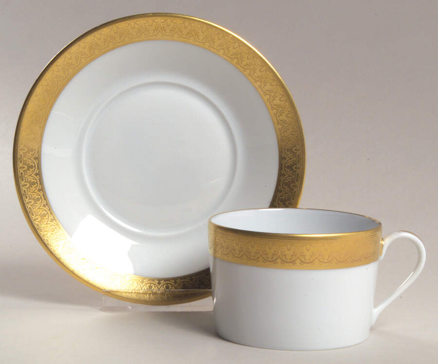 Valencay Flat Cup & Saucer Set by Haviland-1