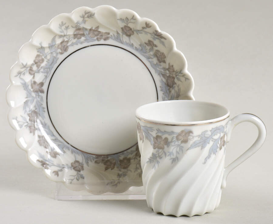 Valmont Flat Demitasse Cup & Saucer Set by Haviland-1