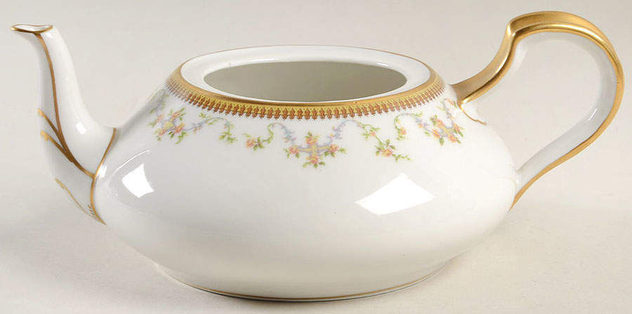 The Valmont (Old, Gold Trim) Teapot No Lid by Haviland-1