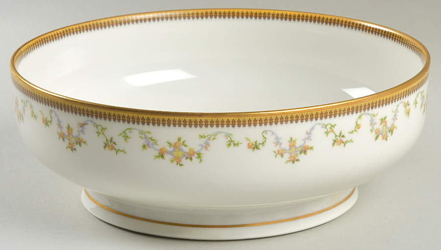 The Valmont (Old, Gold Trim) 8" Round Vegetable Bowl by Haviland-1