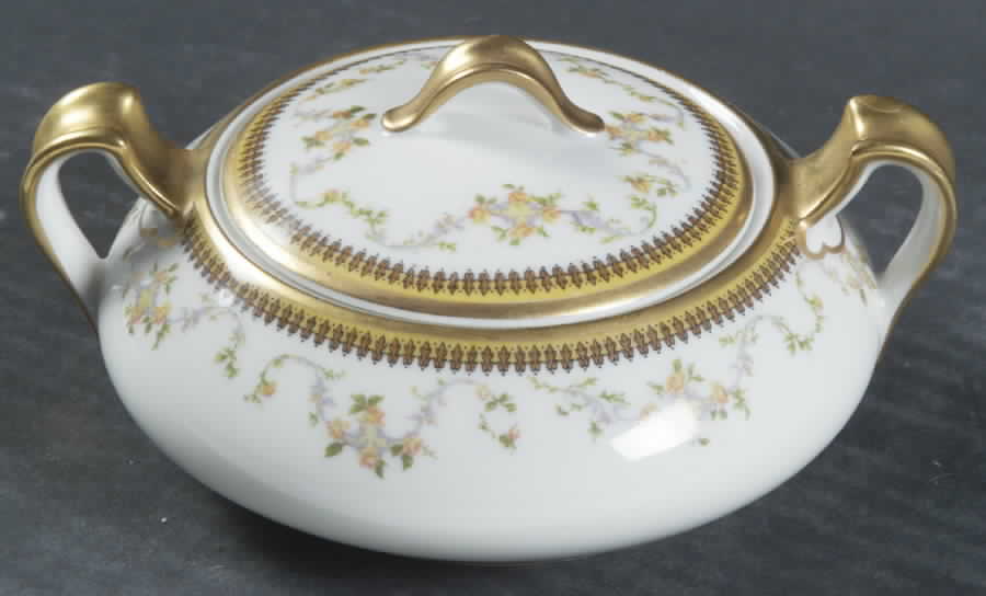The Valmont (Old, Gold Trim) Sugar Bowl & Lid by Haviland-1