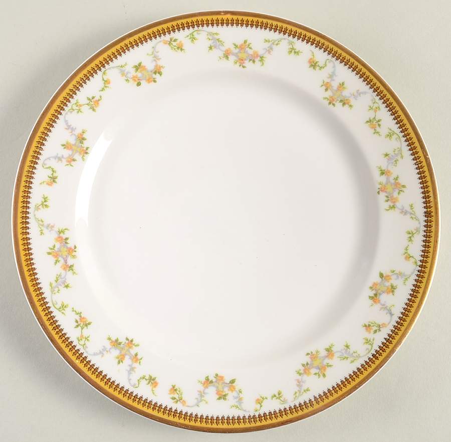 The Valmont (Old, Gold Trim) Luncheon Plate by Haviland-1