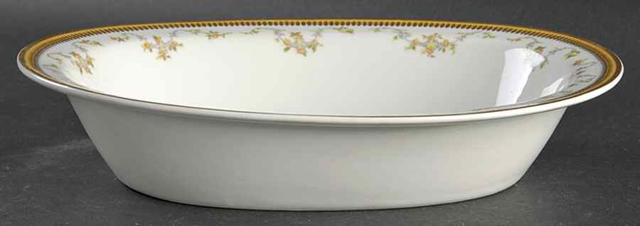 The Valmont (Old, Gold Trim) 10" Oval Vegetable Bowl by Haviland-1