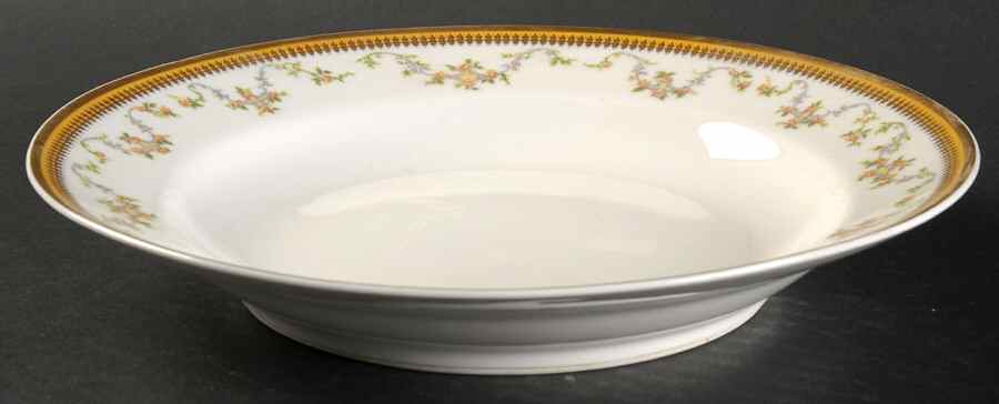 The Valmont (Old, Gold Trim) Large Rim Soup Bowl by Haviland-1