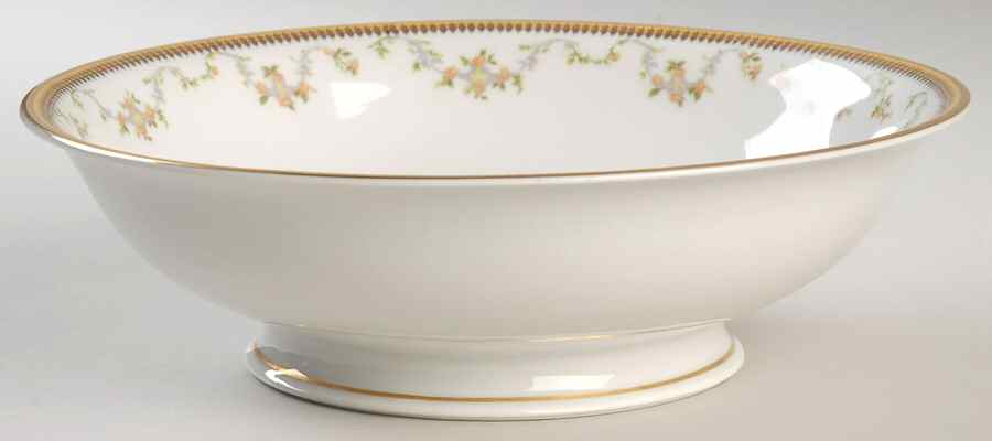 The Valmont (Old, Gold Trim) 9" Round Vegetable Bowl by Haviland-1