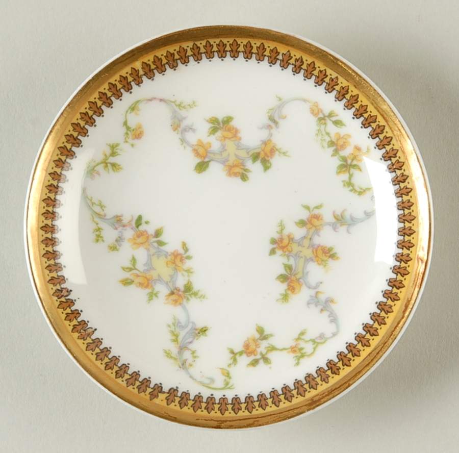 The Valmont (Old, Gold Trim) Butter Pat by Haviland-1