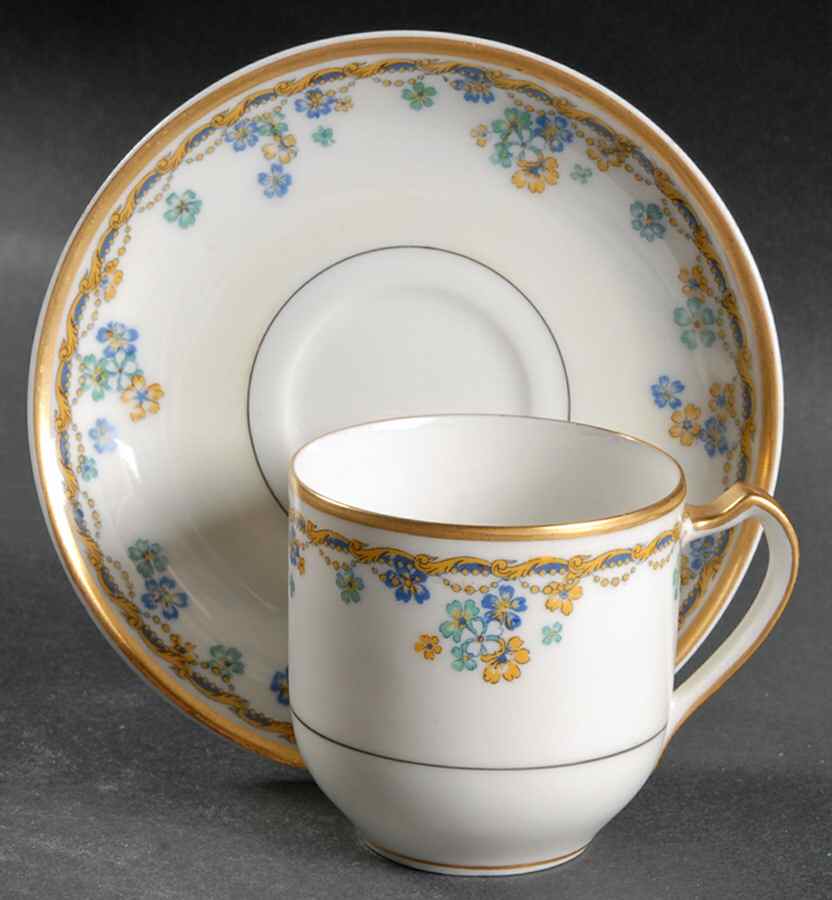 Valpariso Flat Demitasse Cup & Saucer Set by Haviland-1