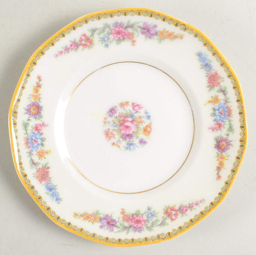 Vendome (Older, Yellow Trim) Bread & Butter Plate by Haviland-1