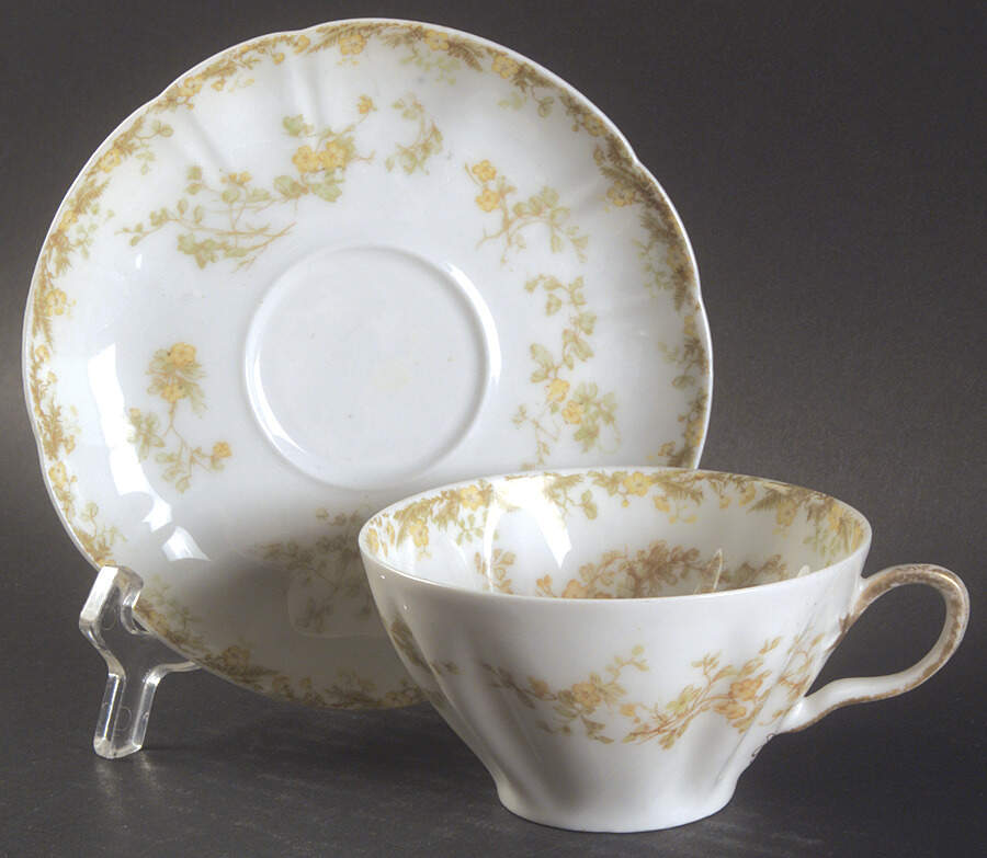 Venetia Flat Cup & Saucer Set by Haviland-1