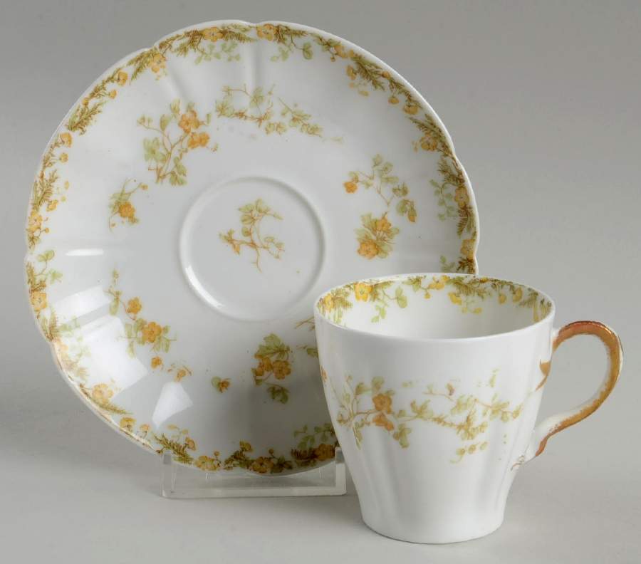 Venetia Flat Demitasse Cup & Saucer Set by Haviland-1