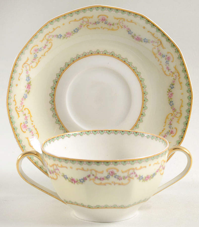 Venice Flat Bouillon Cup & Saucer by Haviland-1