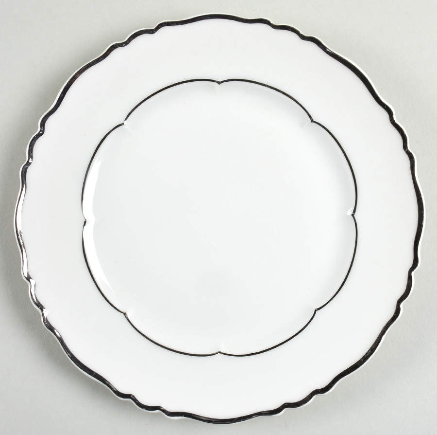 Versailles White (Platinum Trim) Salad Plate by Haviland-1