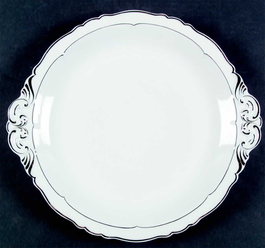 Versailles White (Platinum Trim) 13" Chop Plate (Round Platter) by Haviland-1