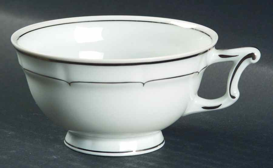 Versailles White (Platinum Trim) Footed Cup by Haviland-1