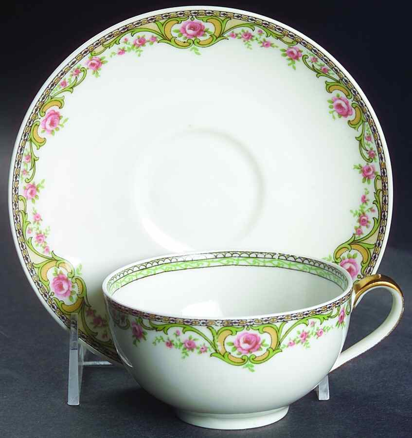 Verdun Flat Cup & Saucer Set by Haviland-1