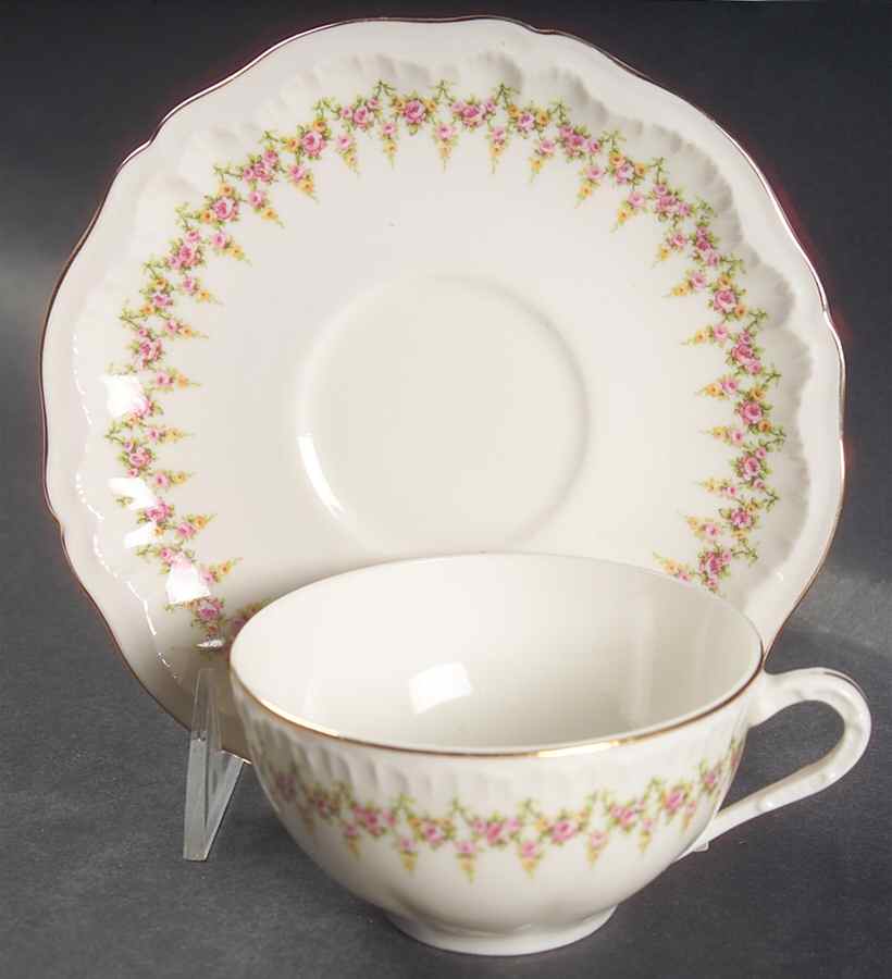 Veronica Flat Cup & Saucer Set by Haviland-1