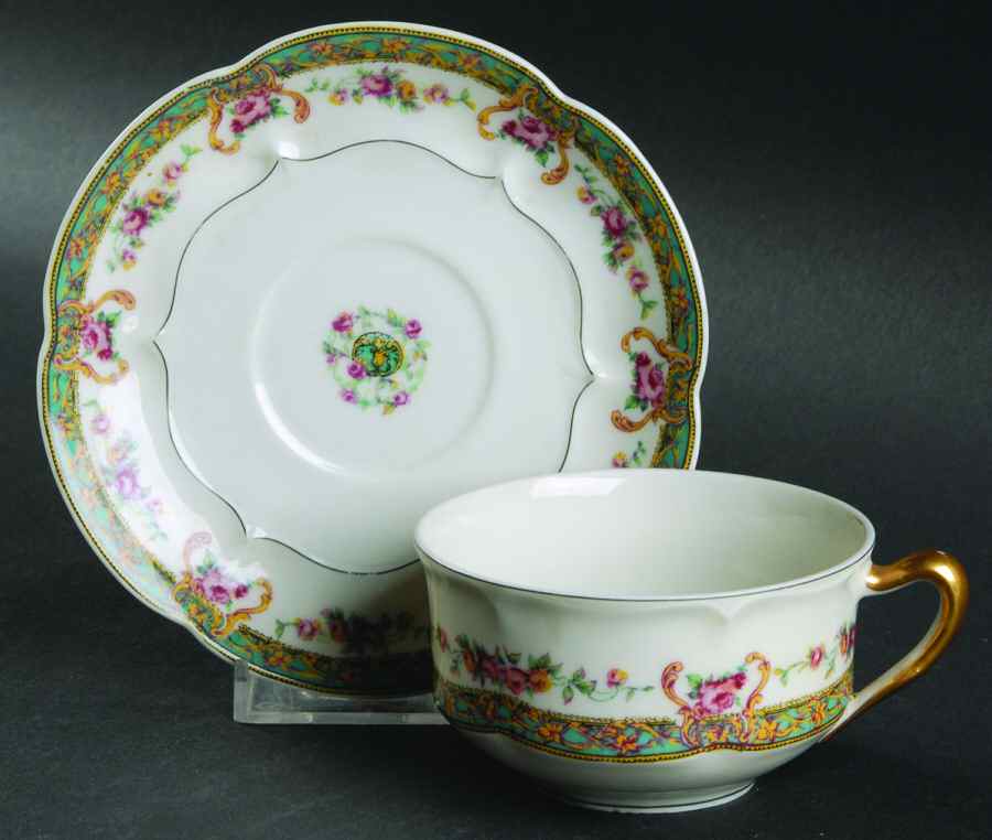Versailles Flat Cup & Saucer Set by Haviland-1