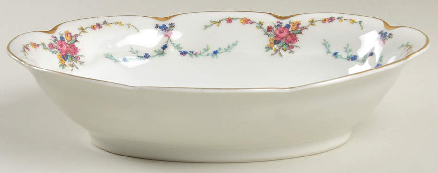 Victoria (Older, Scalloped) 9" Oval Vegetable Bowl by Haviland-1