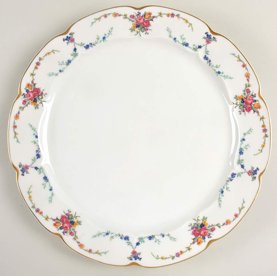 Victoria (Older, Scalloped) 12" Chop Plate (Round Platter) by Haviland-1