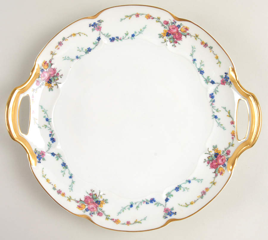 Victoria (Older, Scalloped) Handled Cake Plate by Haviland-1
