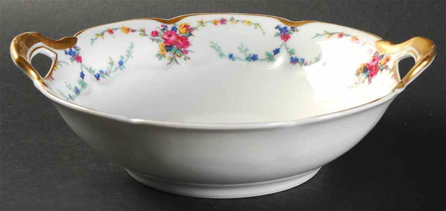 Victoria (Older, Scalloped) 8" Round Vegetable Bowl by Haviland-1