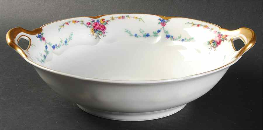 Victoria (Older, Scalloped) 9" Round Vegetable Bowl by Haviland-1