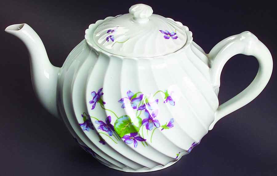 Violettes Teapot & Lid by Haviland-1