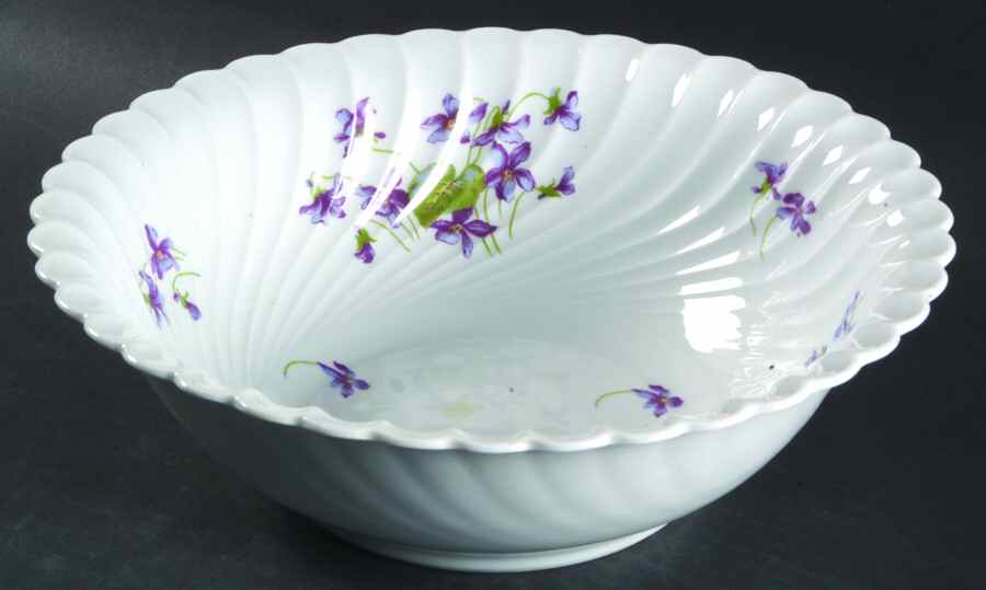 Violettes 10" Large Salad Serving Bowl by Haviland-1