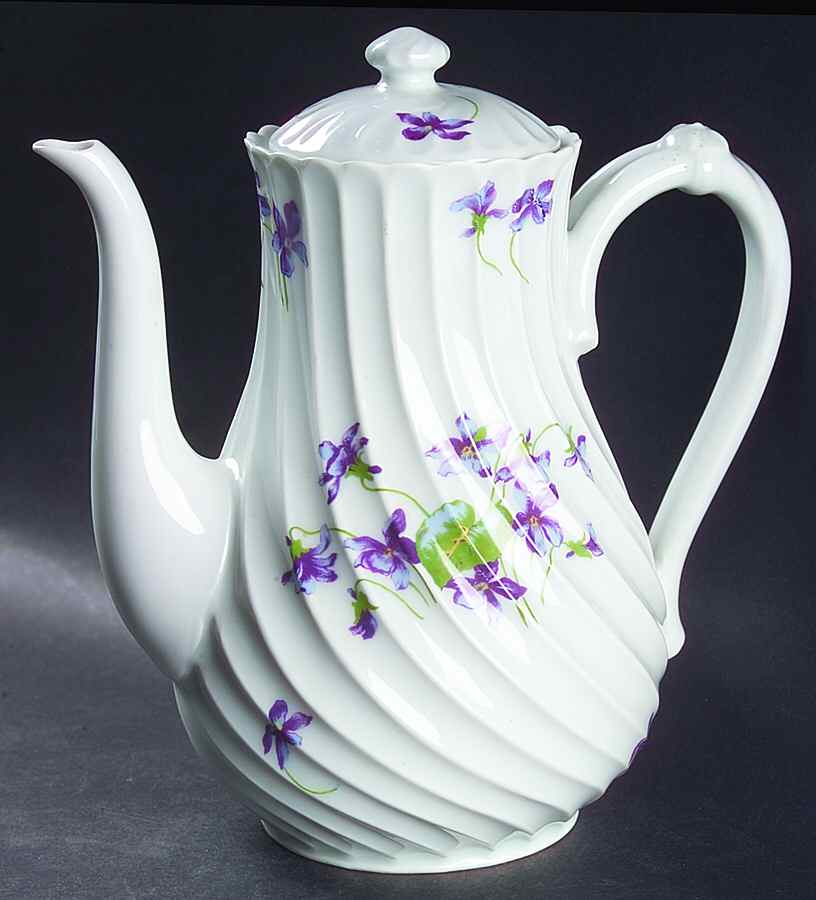 Violettes Coffee Pot & Lid by Haviland-1